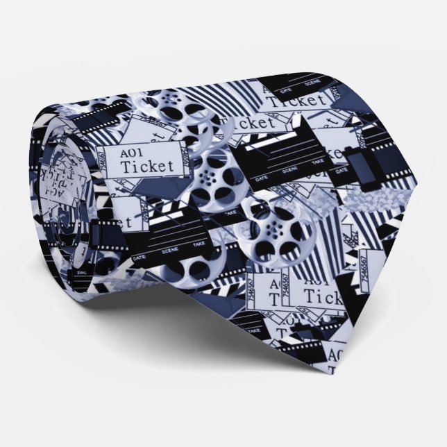 Cravate bluefilmmovie, (Roulé)