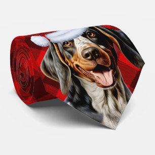 Cravate Bluetick Coonhound Chien vacances Jeu de Noël