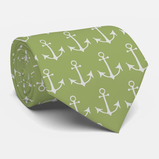 Cravate Boat Anchor, Ship Anchor, Sea Anchor, Navy Anchor (Roulé)