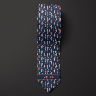 Cravate Boho Feathon sur Midnight Blue