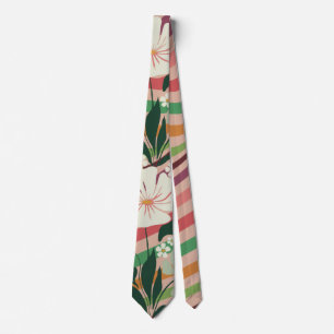 Cravate Boho nature amoureux motif floral