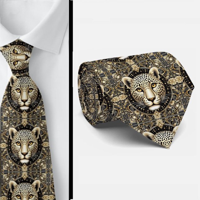 Cravate Bold Leopard Tie | Masculine Men's Fashion (Créateur téléchargé)