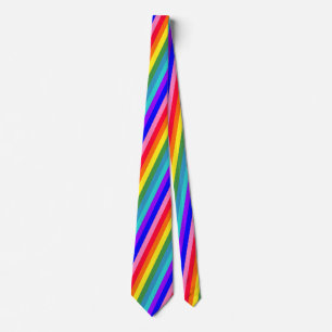 Cravate Bold Rainbow Stripes necktie
