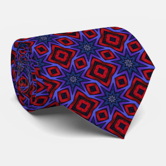 Cravate Bold Red with Blue Stars Neck Tie