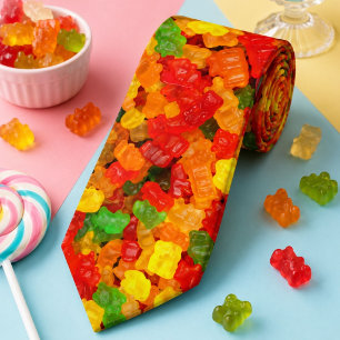 Cravate bonbon coloré à l'arc-en-ciel gourmand Gummy Bea