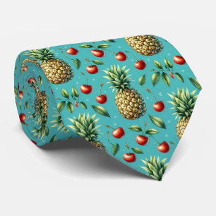 Cravate Bonheur Ananas Cerise