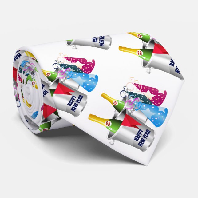 Cravate Bonne année Bubbly (Roulé)