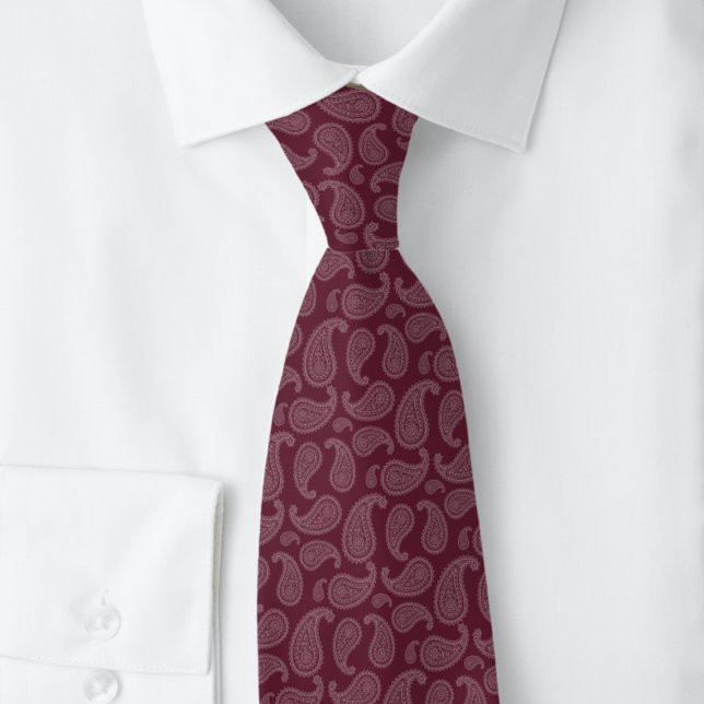Cravate Bordeaux Paisley (Créateur téléchargé)