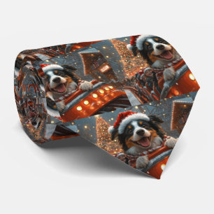 Cravate Bordure Collie Dog Roller Dessous de verre Noël