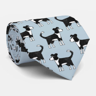 Cravate Bordure mignonne galloise Collie Cheep Chien Motif