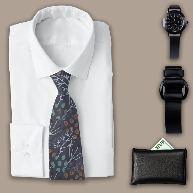 Cravate Botanique Midnight Blue (Créateur téléchargé)