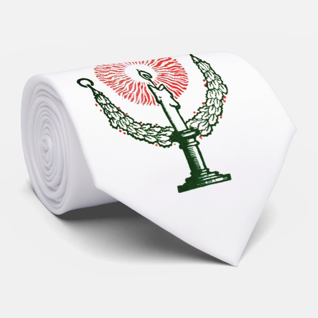 Cravate Bougie de Noël traditionnelle (Roulé)