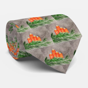 Cravate Bougies de Noël