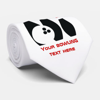 Cravate Boule de bowling et broches personnalisées