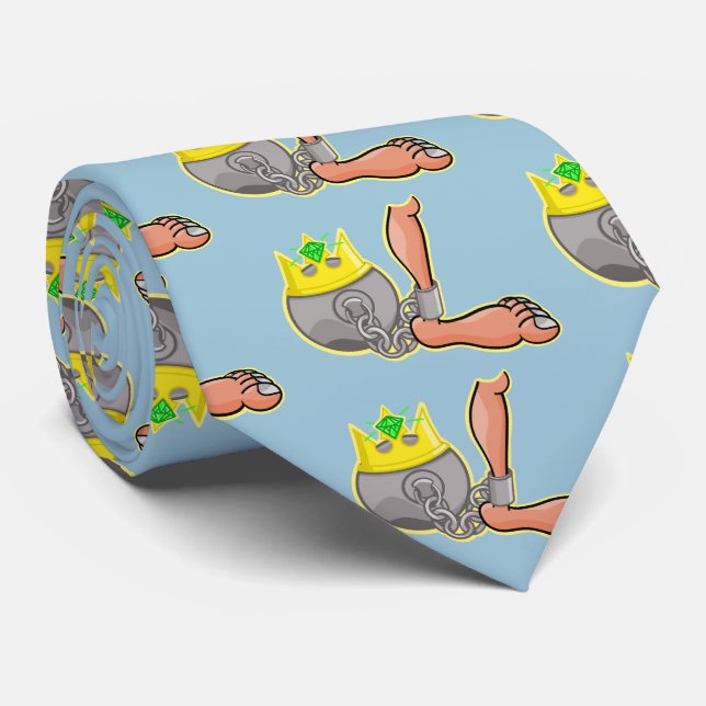 Cravate Boule Et Chaîne Portant Une Couronne (Roulé)