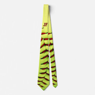 Cravate Boule jaune personnalisée du base-ball