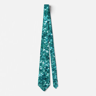 Cravate Boule Turquoise, étincelle et parties scintillant