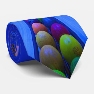 Cravate Boules de Bowling Boules Couleur de lumière noire 