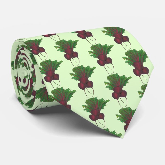 Cravate Bouquet de betteraves à sucre rouge Jardin Vegetab (Roulé)