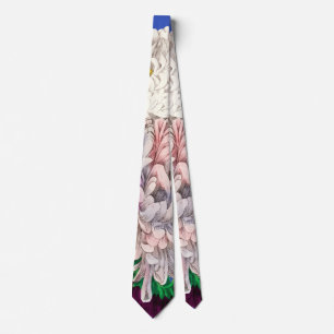 Cravate Bouquet de fleurs sauvages botaniques vintage vibr