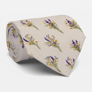 Cravate Bouquet de fleurs sauvages rustique Mariage person