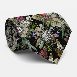 Cravate Bouquet de fleurs Wild Bush - Protea & Grevillea