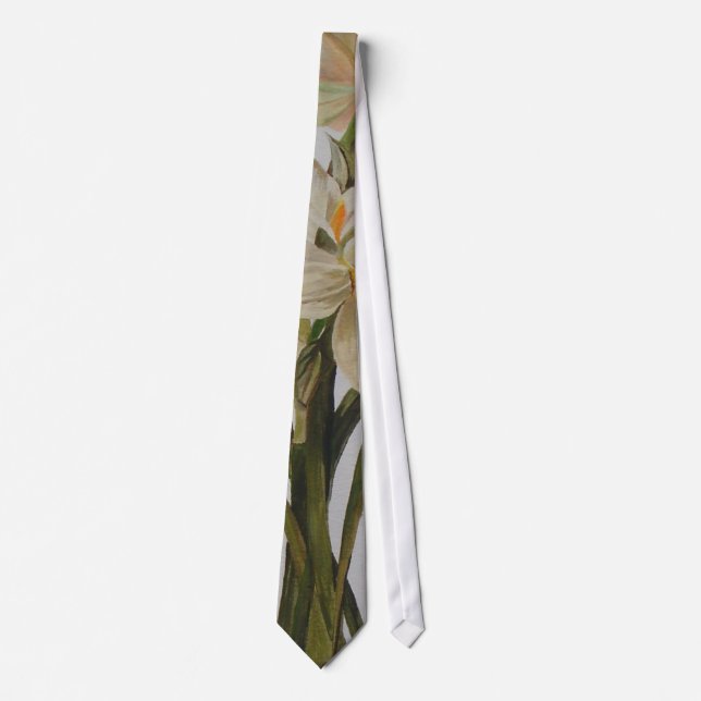 Cravate Bouquet Double Narcissi Art Floral (Devant)