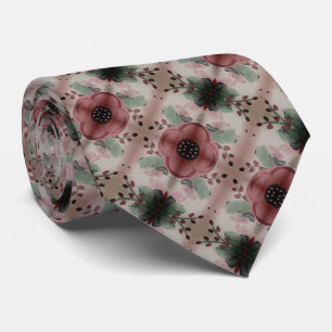 Cravate Bourgogne Avec Beige