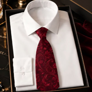 Cravate Bourgogne Luxueux Motif Damassé Sans Couture – Élé