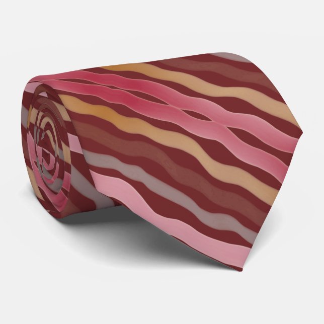 Cravate Bourgogne rose et gris (Roulé)
