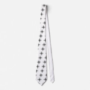 Cravate Boussole nautique noire