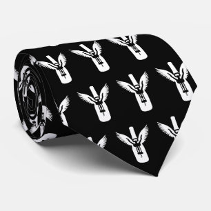 Cravate Bouteille de vin avec ailes et vis à vis