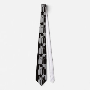 Cravate Bouteilles et verres à vin Résumé Design Cecktie