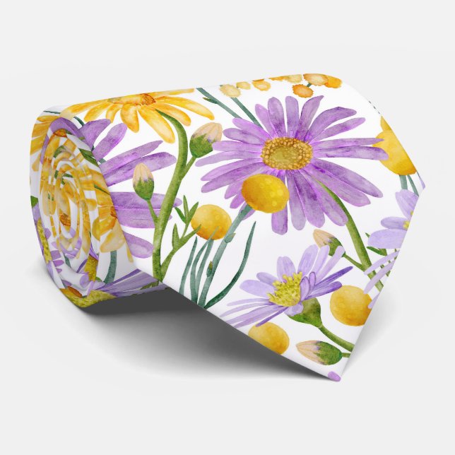 Cravate Boutons Billy Et Fleurs Faisées Faisées (Roulé)