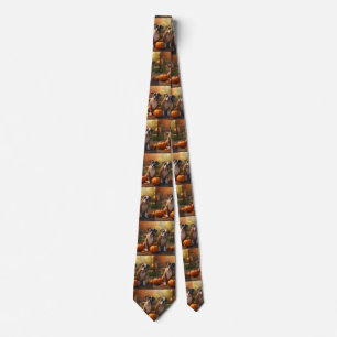 Cravate Boxer chiot Automne Délice Citrouille 