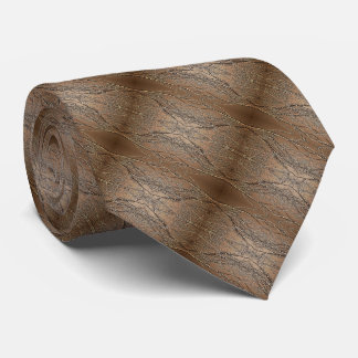 Cravate Branches Abstraites Brown