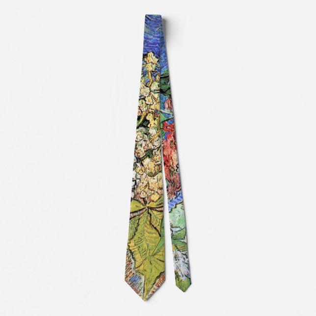 Cravate Branches de marronnier en fleurs de Vincent van Go (Devant)