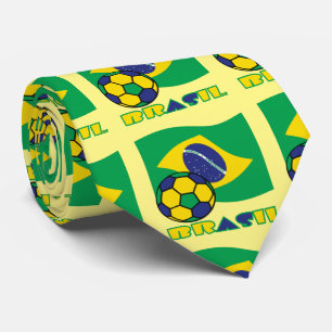 Cravate Brasileiro Futebol e Bandeira