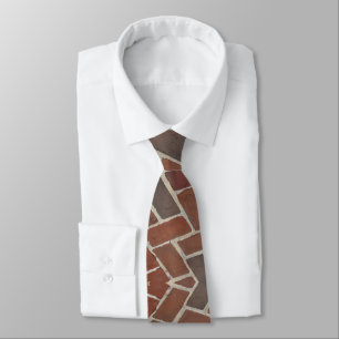 Cravate Brick rouge Zigzag