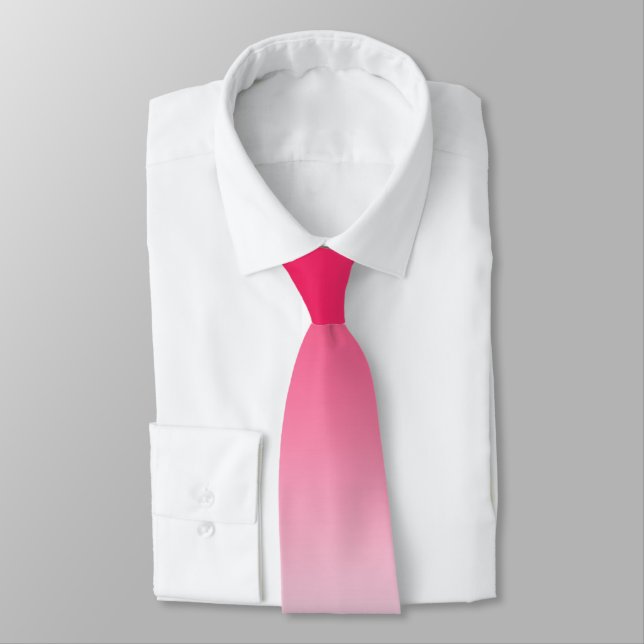 Cravate Bright été rouge et blanc dégradé ombre (Attaché)