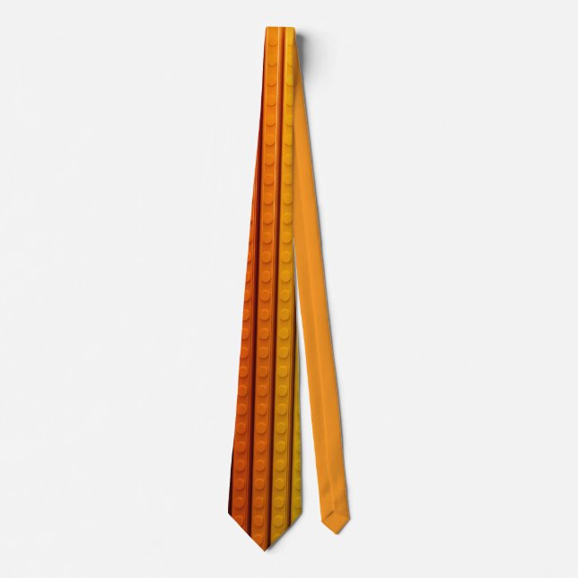 Cravate Briques en plastique verticales orange (Devant)