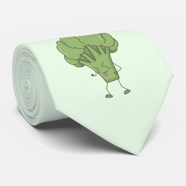 Cravate Broccoli Green Veggie (Roulé)