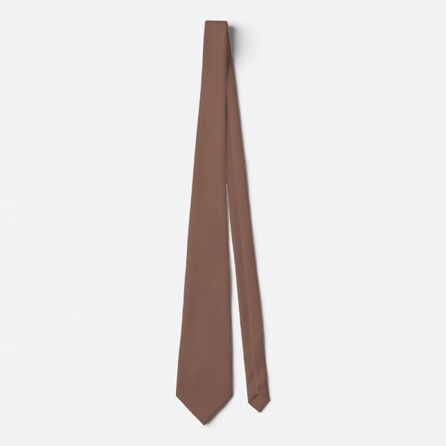 Cravate Bronze Brown couleur solide (Devant)