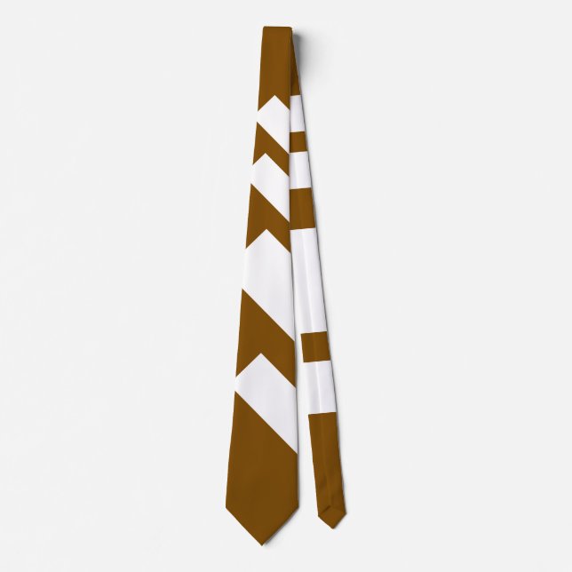 Cravate Brown diagonale large (Devant)