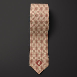 Cravate Brown et Motif de sable d'inspiration aztèque