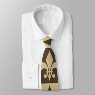 Cravate Brown Fleur de lis