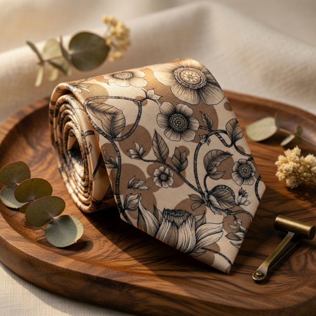 Cravate Brun beige (Créateur téléchargé)