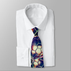 Cravate Brun vert d'équipes, camouflage en forme de ruche