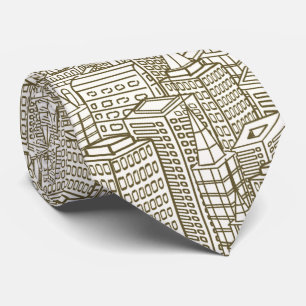 Cravate Building Lines Architect Unique Hommes Neckties