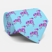 Bull Terrier Chien Silhouette Purple Bleu Clair Co